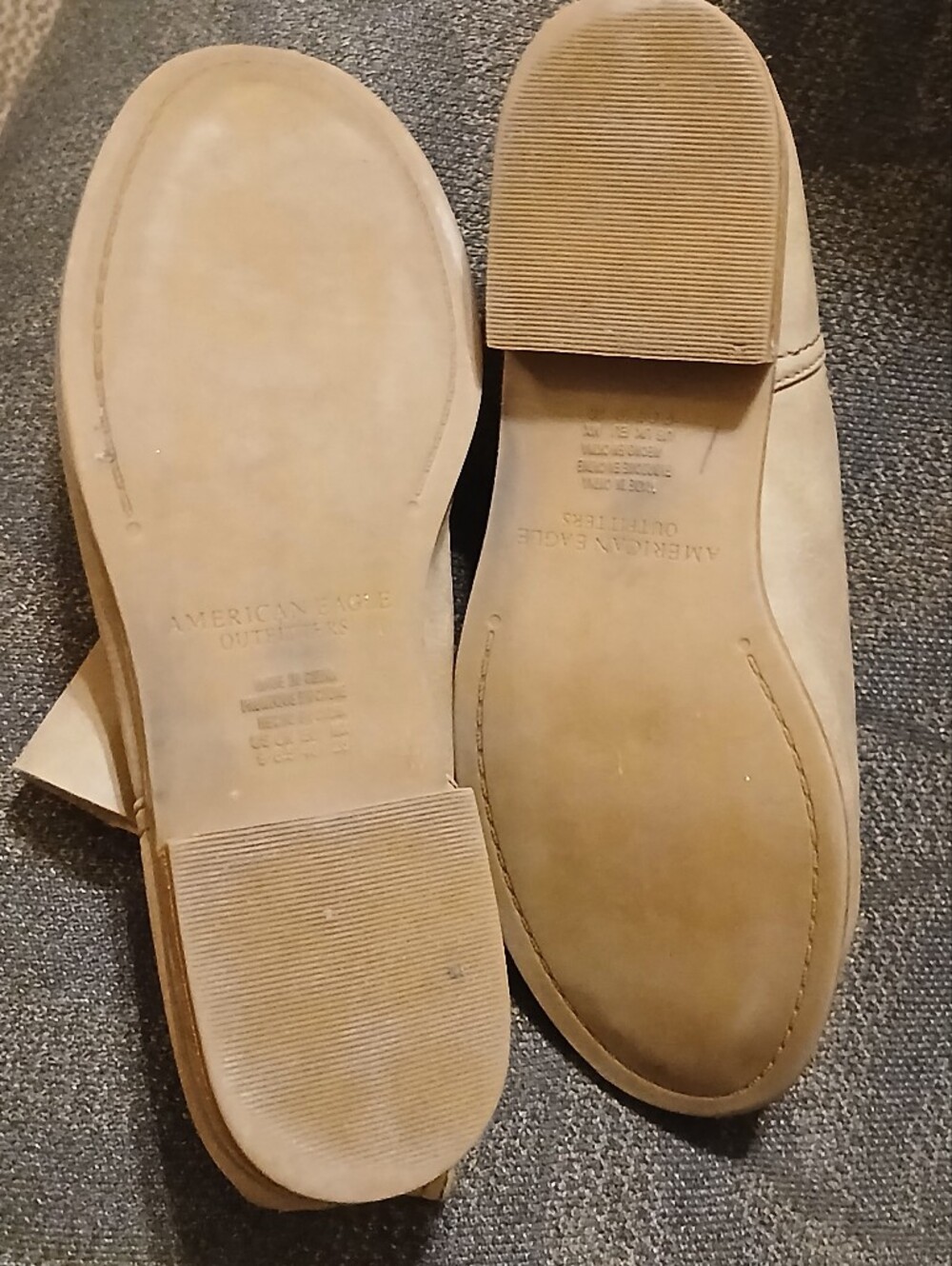 Beige Suede Slip-On Ankle Shoes - Picture 3 of 8